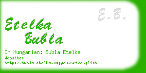 etelka bubla business card